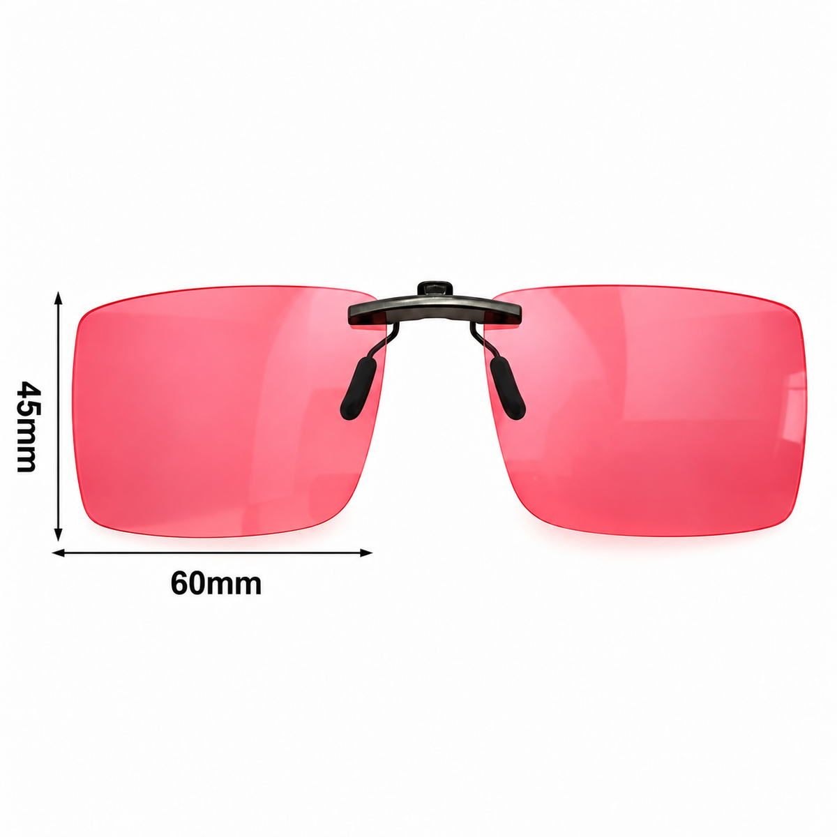 Vyzia Rose FL-41 Clip-On Lenses for Light Sensitivity, Fits Over Glasses (Light Sensitivity Model)