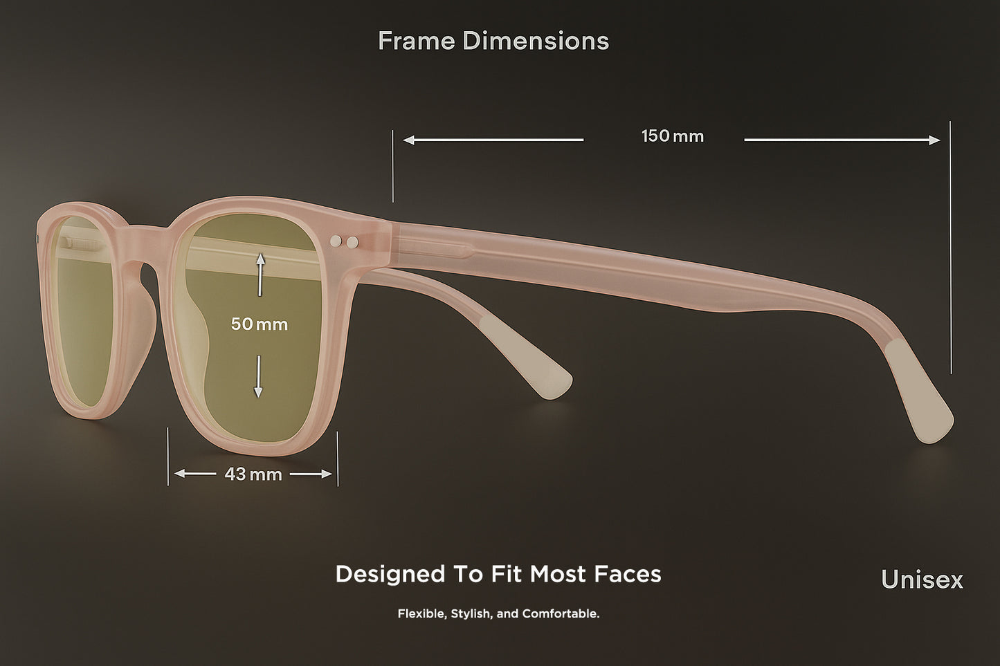 Vyzia Fashionable Blue Light Glasses For Office And Causal Eyewear - Light Pink