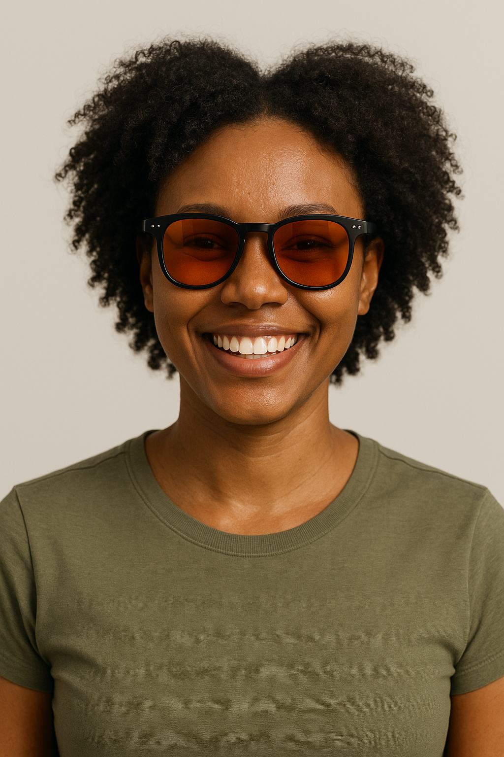 Blue Light Glasses For Sleep And Eyestain With Orange Lens - Black