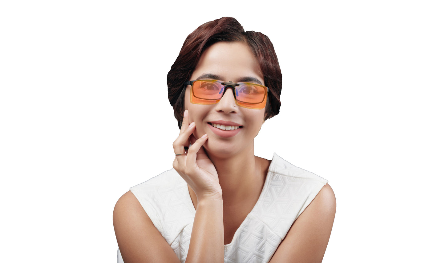 Vyzia Blue Light Clipon Glasses Orange Lenses (Night-Sleep Model)