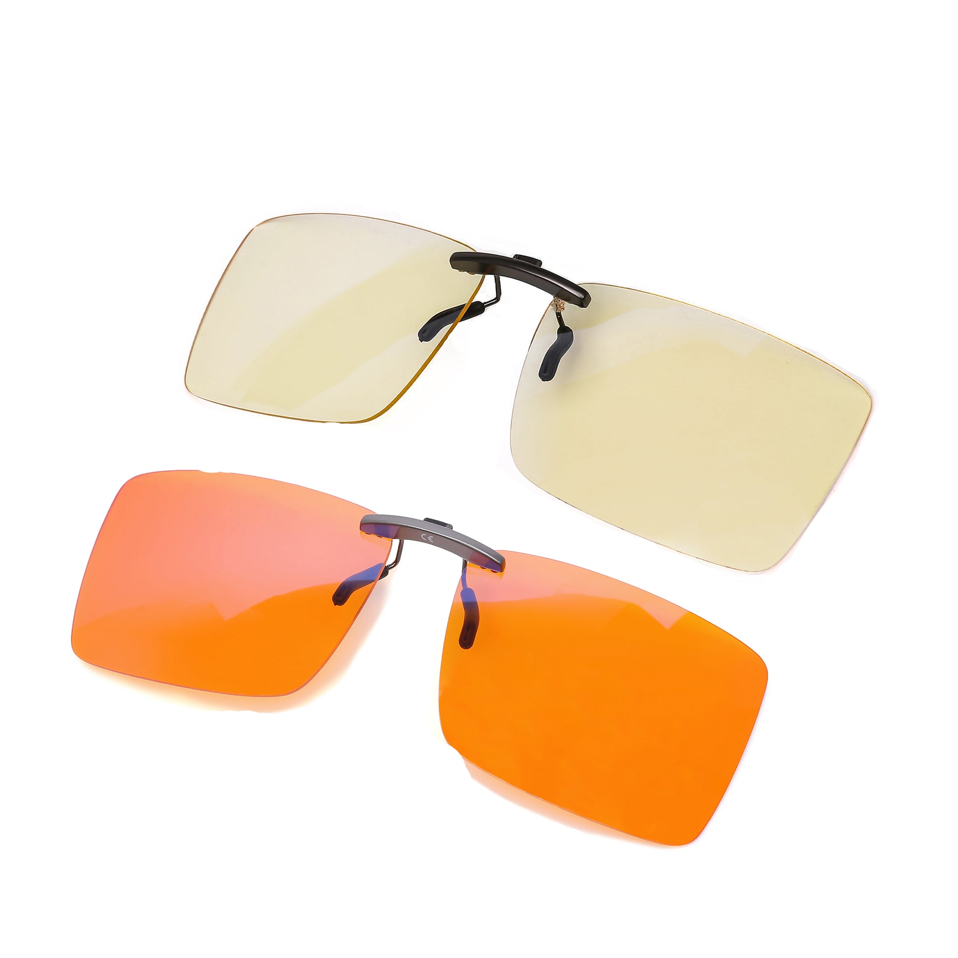 Vyzia Pack Orange and Yellow Tinted Blue Light Blocking Clip-on Glasses