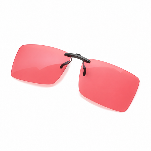 Vyzia Rose FL-41 Clip-On Lenses for Light Sensitivity, Fits Over Glasses (Light Sensitivity Model)