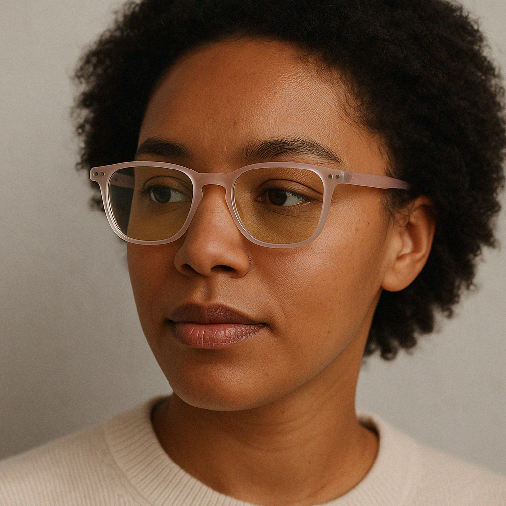 Vyzia Fashionable Blue Light Glasses For Office And Causal Eyewear - Light Pink
