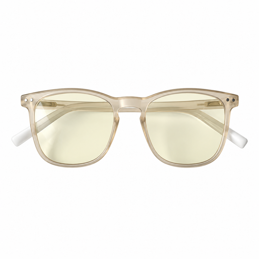 Vyzia Fashionable Blue Light Glasses For Office And Causal Eyewear - Light Pink-Beige