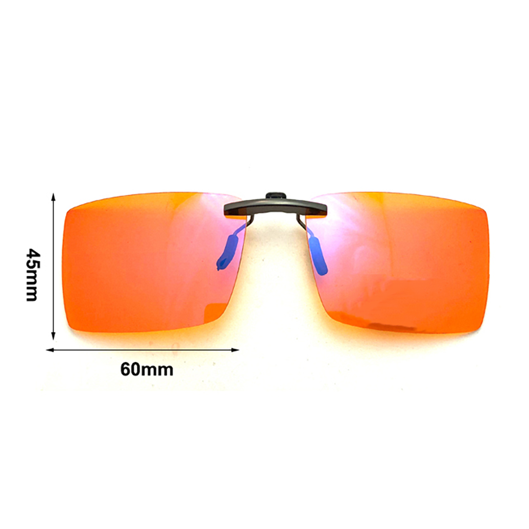Orange clip on glasses sales