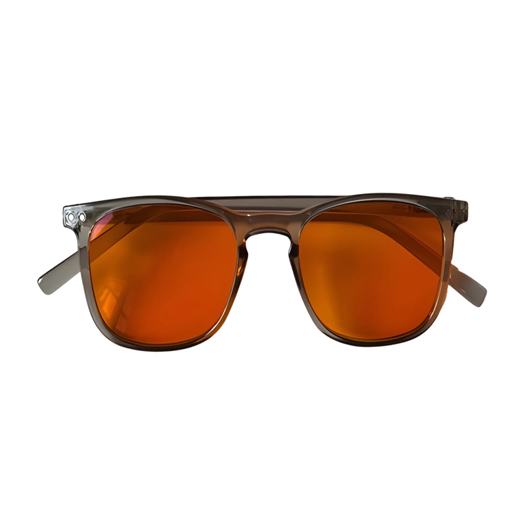 Blue Light Glasses For Sleep And Eyestain Smoke Translucent Frame Orange Lens